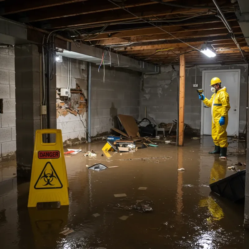 Flooded Basement Electrical Hazard in Gallup, NM Property